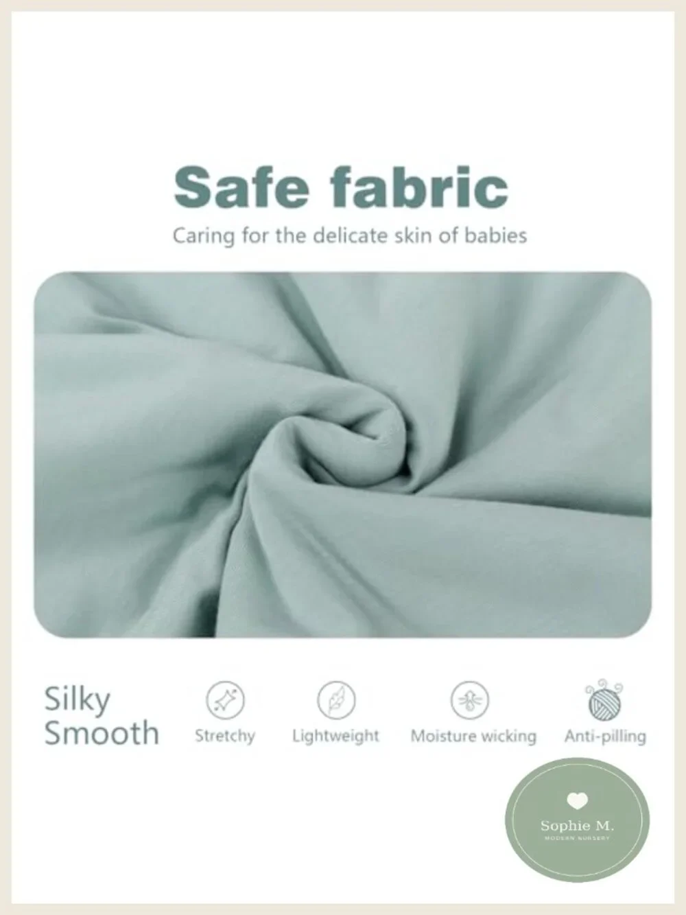Unisex Baby Sleep Sack 1.0 TOG, Wearable Blanket with 2-Way Zipper, Rayon from